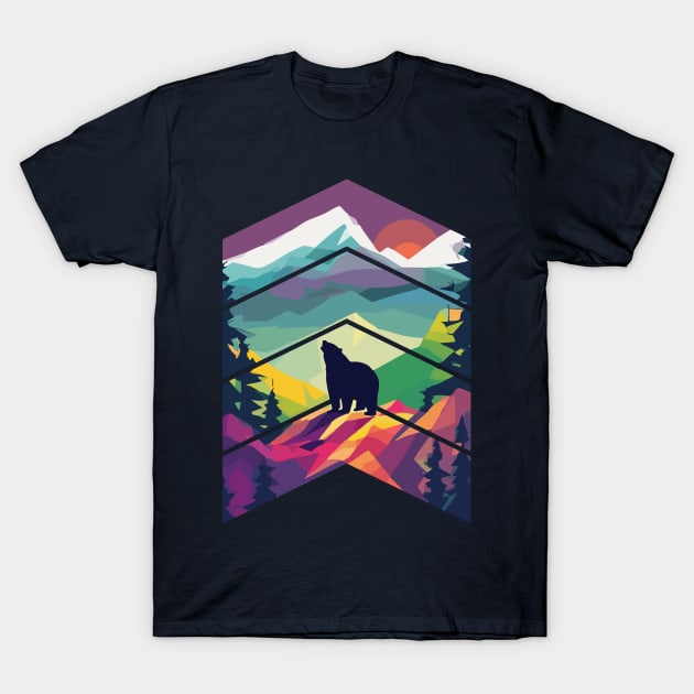 Mountain Bear T-Shirt by ganola